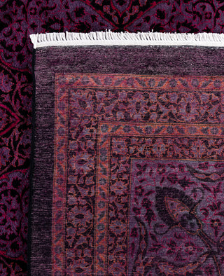 Overdyed Hand-Knotted Wool Modern-Contemporary Purple Area Rug 11' 10" x 12' 3"