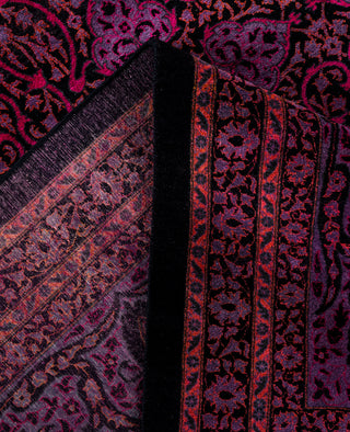 Overdyed Hand-Knotted Wool Modern-Contemporary Purple Area Rug 11' 10" x 12' 3"