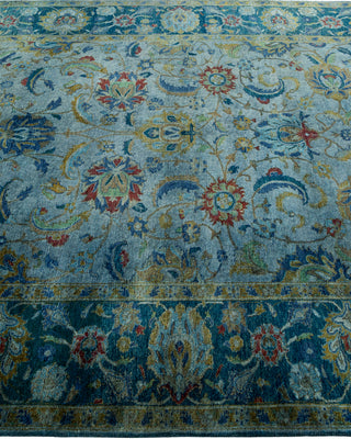 Contemporary Hand Knotted Overdyed Navy Area Rug 5' 2" x 7' 7"
