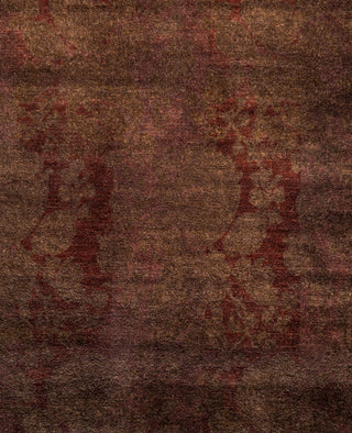 Overdyed One-of-a-Kind Wool Brown Area Rug 4' 2" x 5' 7"