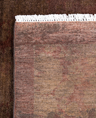 Overdyed One-of-a-Kind Wool Brown Area Rug 4' 2" x 5' 7"