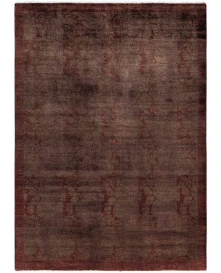 Overdyed One-of-a-Kind Wool Brown Area Rug 4' 2" x 5' 7"