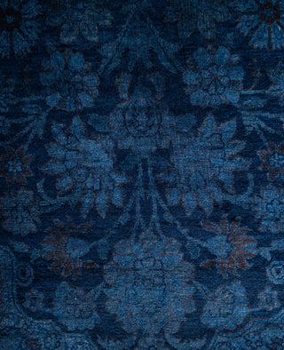 Overdyed One-of-a-Kind Wool Blue Area Rug 4' 1" x 6' 2"