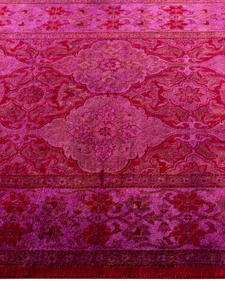 Contemporary Hand-Knotted Overdyed Pink Area Rug 3' 2" x 5' 2"