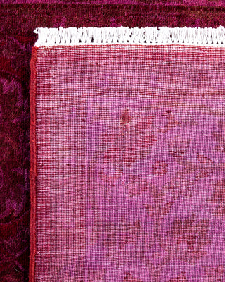 Contemporary Hand-Knotted Overdyed Pink Area Rug 3' 2" x 5' 2"