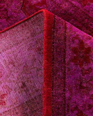 Contemporary Hand-Knotted Overdyed Pink Area Rug 3' 2" x 5' 2"