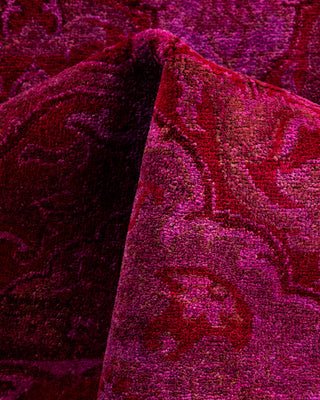 Contemporary Hand-Knotted Overdyed Pink Area Rug 3' 2" x 5' 2"