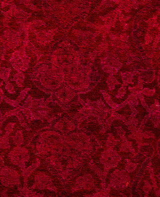 Contemporary Overdyed Wool Hand Knotted Purple Area Rug 3' 2" x 5' 4"
