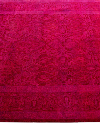 Contemporary Overdyed Wool Hand Knotted Purple Area Rug 3' 2" x 5' 4"