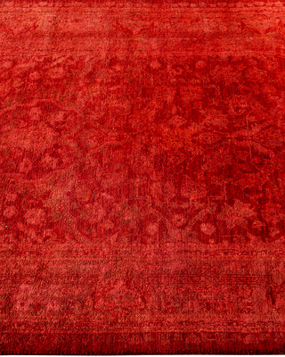 Contemporary Hand-Knotted Overdyed Pink Runner 2' 7" x 12' 1"