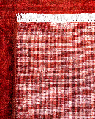 Contemporary Hand-Knotted Overdyed Pink Runner 2' 7" x 12' 1"