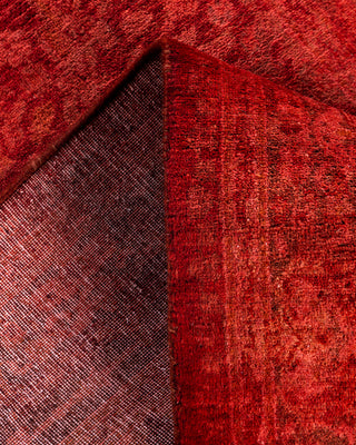 Contemporary Hand-Knotted Overdyed Pink Runner 2' 7" x 12' 1"