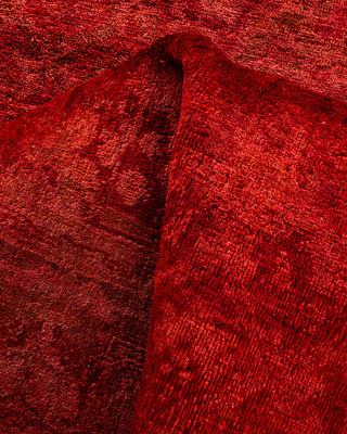 Contemporary Hand-Knotted Overdyed Pink Runner 2' 7" x 12' 1"