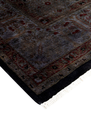 Contemporary Fine Vibrance Gray Wool Area Rug - 9' 1" x 9' 1"
