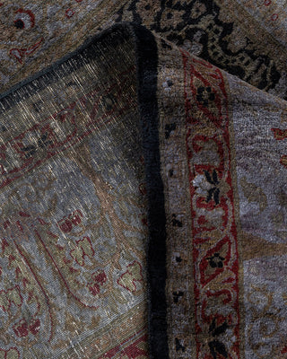 Contemporary Fine Vibrance Gray Wool Area Rug - 9' 1" x 9' 1"