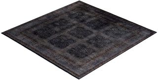 Contemporary Fine Vibrance Gray Wool Area Rug - 9' 1" x 9' 1"
