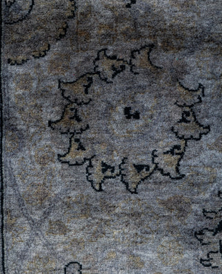 Contemporary Overdyed Wool Hand Knotted Gray Runner 2' 6" x 6' 0"
