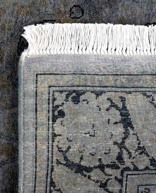 Contemporary Overdyed Wool Hand Knotted Gray Runner 2' 6" x 6' 0"