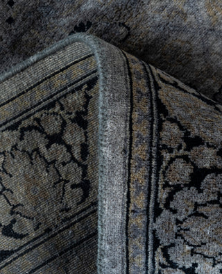 Contemporary Overdyed Wool Hand Knotted Gray Runner 2' 6" x 6' 0"