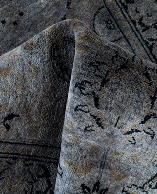 Contemporary Overdyed Wool Hand Knotted Gray Runner 2' 6" x 6' 0"