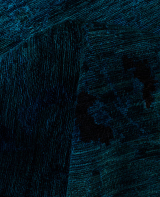 Contemporary Overdyed Wool Hand Knotted Blue Area Rug 7' 10" x 9' 9"