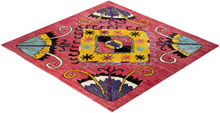Modern, One-of-a-Kind Hand-Knotted Area Rug  - Multi, 6' 4" x 6' 5"