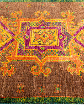 Modern - Contemporary Hand-Knotted Brown Area Rug 4' 2" x 6' 4"