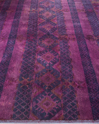 Modern - Contemporary Hand Knotted Purple Area Rug 6' 1" x 8' 9"