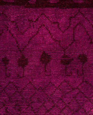 Overdyed Hand-Knotted Wool Modern-Contemporary Purple Area Rug 3' 10" x 6' 2"