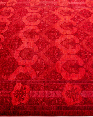 Overdyed Hand-Knotted Red Area Rug 6' 2" x 8' 6"
