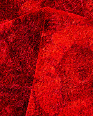 Overdyed Hand-Knotted Red Area Rug 6' 2" x 8' 6"
