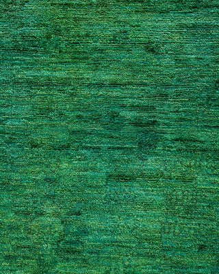 Overdyed Hand-Knotted Green Area Rug 6' 0" x 8' 10"
