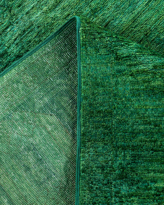 Overdyed Hand-Knotted Green Area Rug 6' 0" x 8' 10"