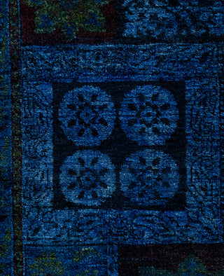 Overdyed One-of-a-Kind Wool Blue Area Rug 4' 10" x 7' 7"