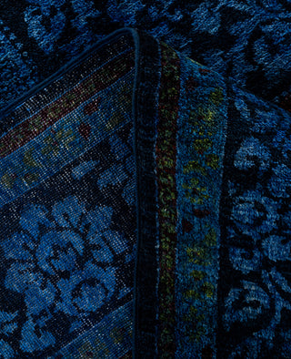 Overdyed One-of-a-Kind Wool Blue Area Rug 4' 10" x 7' 7"