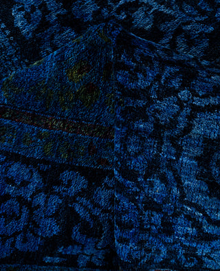 Overdyed One-of-a-Kind Wool Blue Area Rug 4' 10" x 7' 7"