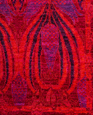 Overdyed Hand-Knotted Wool Modern-Contemporary Pink Area Rug 2' 10" x 5' 5"