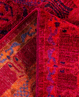 Overdyed Hand-Knotted Wool Modern-Contemporary Pink Area Rug 2' 10" x 5' 5"