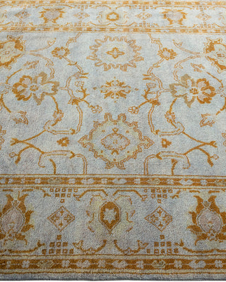 Contemporary Hand Knotted Overdyed Blue Area Rug 4' 7" x 6' 10"