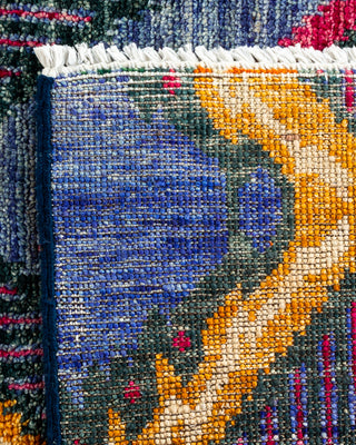 Modern - Contemporary Hand-Knotted Blue Runner 4' 0" x 10' 3"