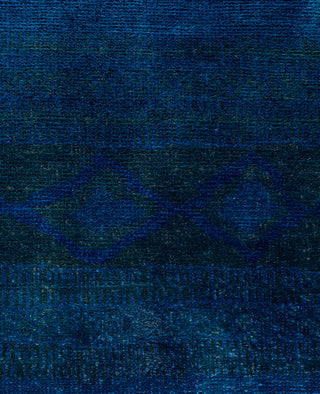 Ikat, One-of-a-Kind Hand-Knotted Area Rug  - Navy, 4' 10" x 7' 10"