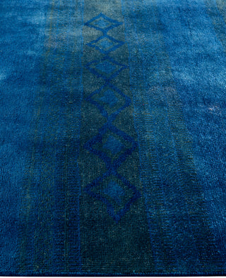 Ikat, One-of-a-Kind Hand-Knotted Area Rug  - Navy, 4' 10" x 7' 10"