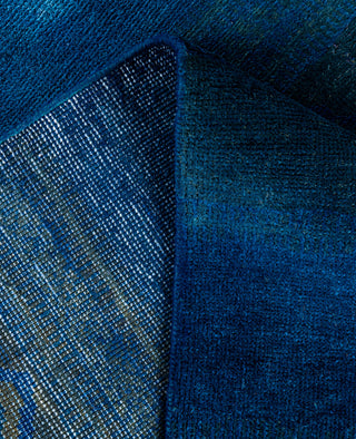 Ikat, One-of-a-Kind Hand-Knotted Area Rug  - Navy, 4' 10" x 7' 10"