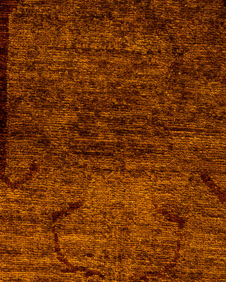 Contemporary Hand-Knotted Overdyed Gold Area Rug 6' 0" x 8' 8"