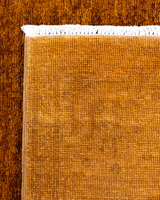 Contemporary Hand-Knotted Overdyed Gold Area Rug 6' 0" x 8' 8"