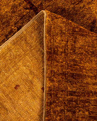 Contemporary Hand-Knotted Overdyed Gold Area Rug 6' 0" x 8' 8"