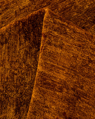 Contemporary Hand-Knotted Overdyed Gold Area Rug 6' 0" x 8' 8"