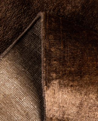 Contemporary Overdyed Wool Hand Knotted Brown Runner 2' 6" x 10' 0"
