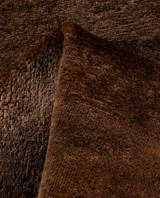 Contemporary Overdyed Wool Hand Knotted Brown Runner 2' 6" x 10' 0"