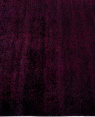 Contemporary Overdyed Wool Hand Knotted Purple Runner 2' 5" x 16' 4"